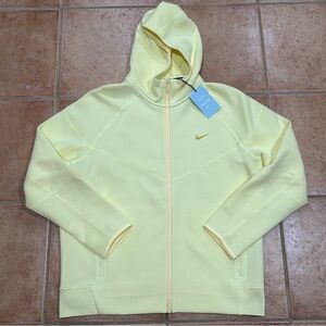 Nike NOCTA Tech Fleece Full-Zip Hoodie Citron Yellow FD8453-821 Mens XL RARE